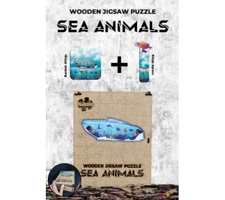 Ahşap Puzzle - Sea Animals (87 parça)