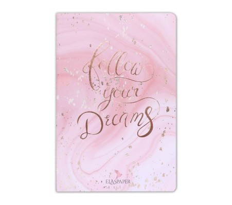 Marble Pembe Follow Your Dreams Defter