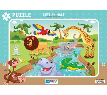 Blue Focus Cute Animals - Sevimli Hayvanlar Puzzle 30  Parça