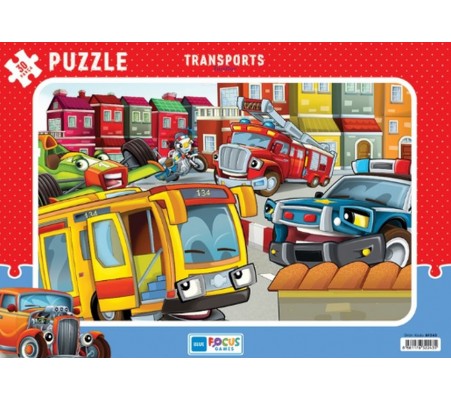 Blue Focus Transports (Taşıtlar) - Puzzle 30 Parça