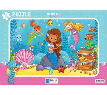 Blue Focus Mermaid (Deniz Kızı) Puzzle 30 Parça