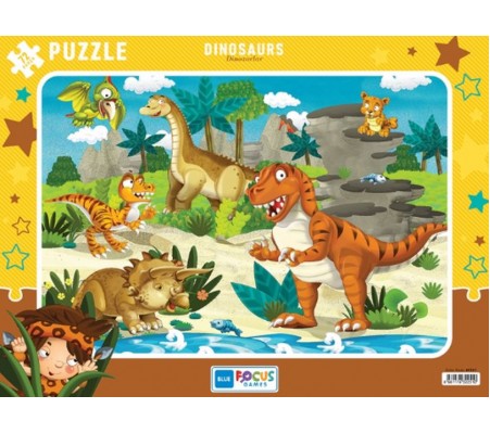 Blue Focus Dinosaurs (Dinozorlar) - Puzzle 72 Parça