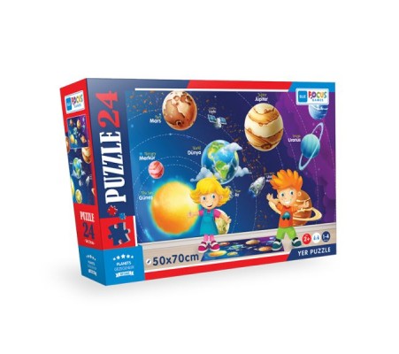 Blue Focus Planets (Gezegenler) - Puzzle 24 Parça