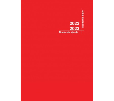 2022-2023 Akademik Ajanda 21X29 Kırmızı