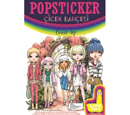 Çiçek Bahçesi Boyama Kitabı Popsticker