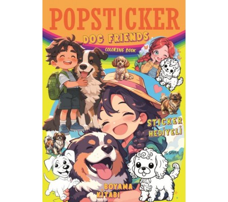 Dog Friends Boyama Kitabı Popsticker