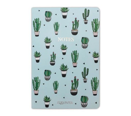 Kaktüs Mavi Notebook - Defter