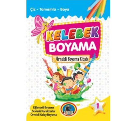 Kelebek Boyama Kitabı (8 Kitap Takım)