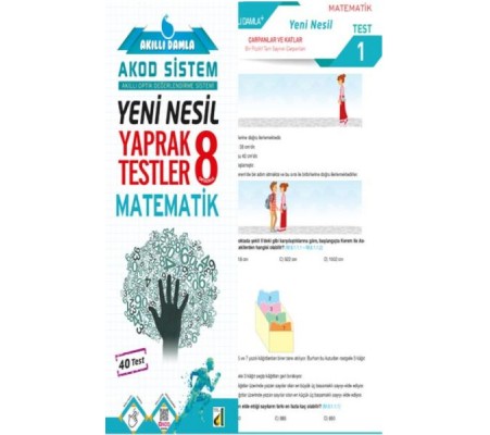 Akıllı Damla Matematik Yeni Nesil Yaprak Testler-8. Sınıf