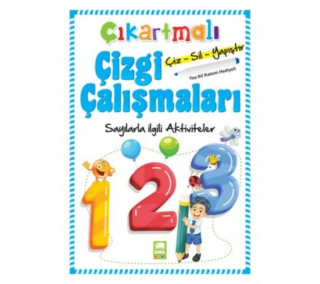 Çıkartmalı Çizgi Çalışmaları Sayılarla İlgili Aktiviteler