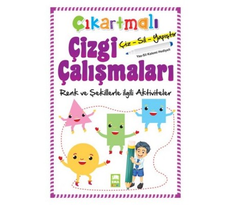 Çıkartmalı Çizgi Çalışmaları Renk ve Şekillerle İlgili Aktiviteler