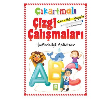 Çıkartmalı Çizgi Çalışmaları Harflerle İlgili Aktiviteler