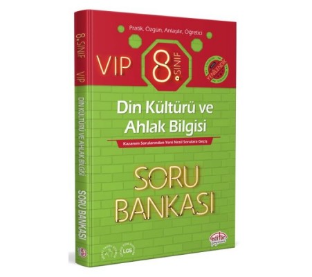 Editör 8. Sınıf VIP Din Kültürü ve Ahlak Bilgisi Soru Bankası