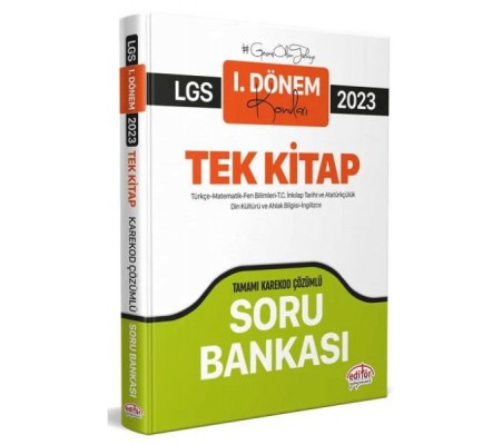 Editör 2023 LGS 1. Dönem Tüm Dersler Soru Bankası (Karekod Çözümlü)