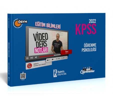 İsem Yayıncılık 2022 KPSS Eğitim Bilimleri Öğrenme Psikolojisi Video Ders Notu