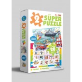2 Süper Puzzle - Taşıtlar - Meslekler 2+ Yaş