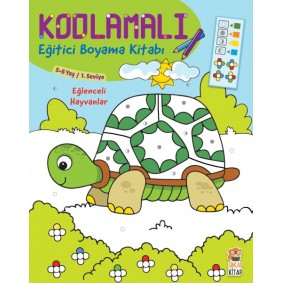 Kodlamalı Eğitici Boyama Kitabı - Eğlenceli Hayvanlar Kodlamalı Eğitici Boyama Kitabı - Eğlenceli Hayvanlar
