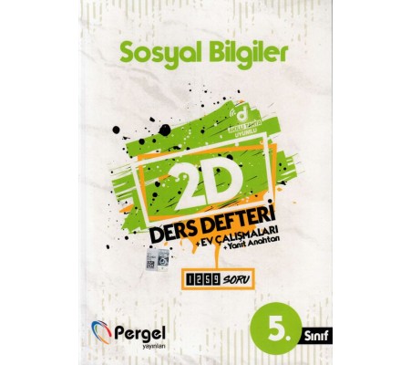 Pergel 5. Sınıf Sosyal Bilgiler 2D Ders Defteri + Ev Çalışmaları (Yeni)