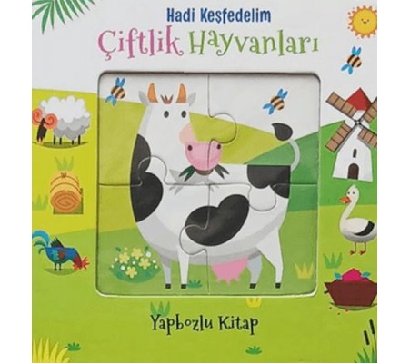 Hadi Keşfedelim - Çiftlik Hayvanları Yapbozlu Karton Kitap