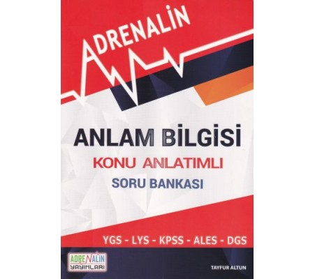 Adrenalin Anlam Bilgisi Konu Anlatımlı Soru Bankası