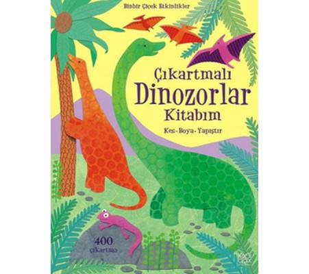 Çıkartmalı Dinozorlar Kitabım / Kes - Boya - Yapıştır