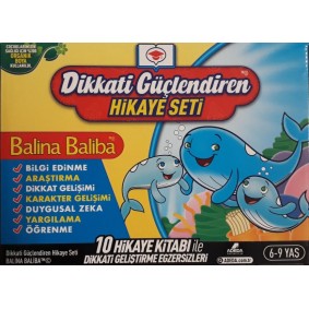 Dikkat Güçlendiren Hikaye Seti - Balina Baba (Kutulu 10 Kitap) (6-9 Yaş)