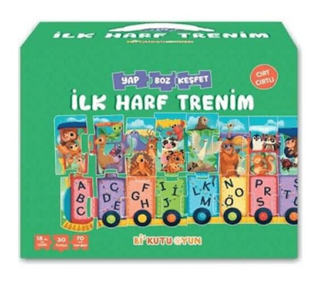 İlk Harf Trenim - Cırt Cırtlı Yapboz ve Kitap Seti