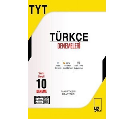 YZ Yayınları TYT Türkçe 10 Deneme