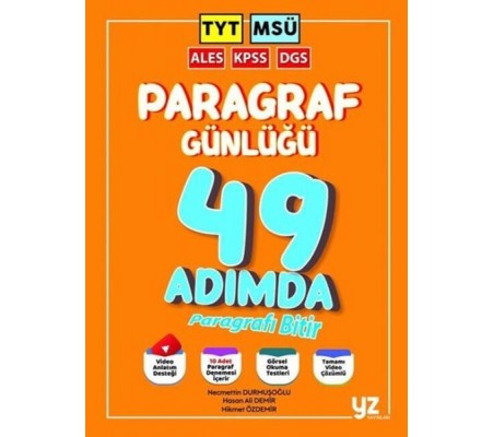 YZ Yayınları TYT MSÜ KPSS DGS ALES 49 Günde Paragrafın Günlüğü