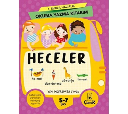 1. Sınıfa Hazırlık Okuma Yazma Kitabım Heceler