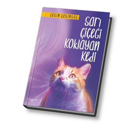 Sarı Çiçeği Koklayan Kedi