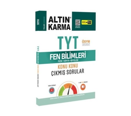 Altın Karma 2023 TYT Fen Bilimleri Fizik-Kimya-Biyoloji Konu Konu Çıkmış Sorular Video Çözümlü