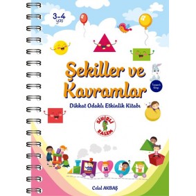 Şekiller ve Kavramlar - Dikkat Odaklı Etkinlik Kitabı Şekiller ve Kavramlar - Dikkat Odaklı Etkinlik Kitabı