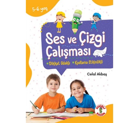 Dikkat Odaklı Etkinlik Kitabı Ses ve Çizgi Çalışması 5-6 Yaş