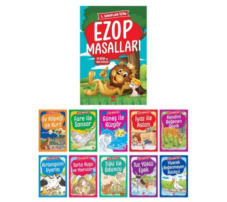 Ezop Masalları(10 Kitap+Soru Kitapçığı)