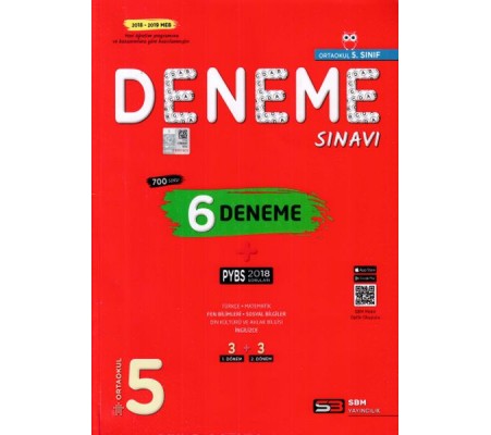 SBM 5.Sınıf PYBS 6 Deneme Sınavı (Yeni)