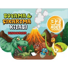 Dinozorlar Boyama ve Çıkartma Kitabı Dinozorlar Boyama ve Çıkartma Kitabı
