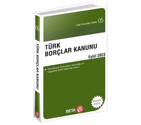 Türk Borçlar Kanunu - Eylül 2023