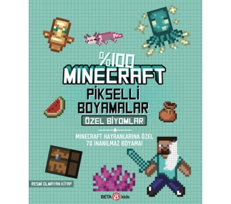 %100 Minecraft Pikselli Boyamalar Özel Biyomlar