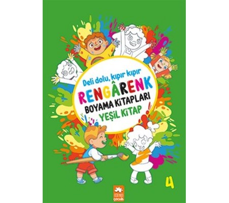 Rengarenk Boyama Kitabı 4 - Yeşil Kitap