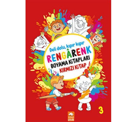 Rengarenk Boyama Kitabı 3 - Kırmızı Kitap