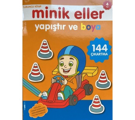 Minik Eller Yapıştır Ve Boya - Turuncu Kitap