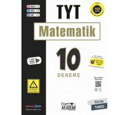 Üçgen Akademi TYT Matematik 10 lu Deneme Sınavı