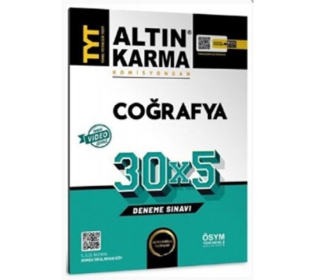 Altın Karma TYT Coğrafya 30 x 5 Deneme