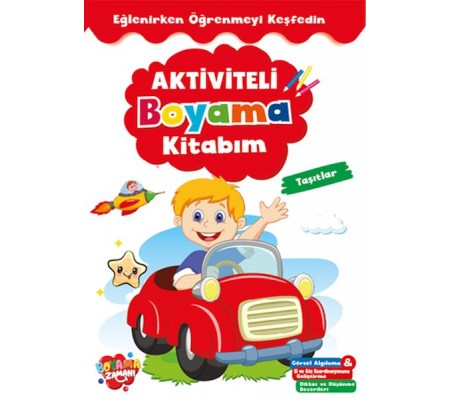 Aktiviteli Boyama Kitabı Taşıtlar