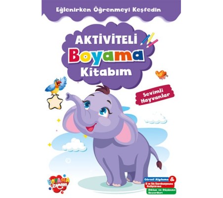 Aktiviteli Boyama Kitabı Sevimli Hayvanlar