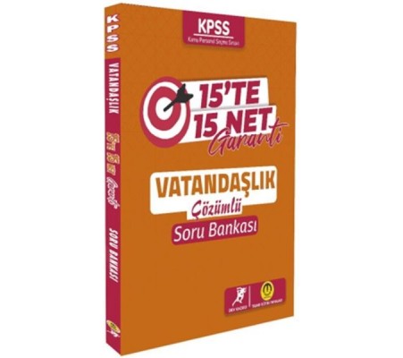 Tasarı Yayınları KPSS Vatandaşlık 15 te 15 Net Garanti Soru Bankası