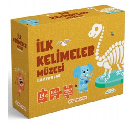 İlk Kelimeler Müzesi - Hayvanlar (İngilizce Destekli Kitap ve Yapboz Seti)