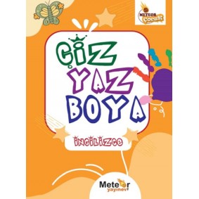 Çiz Yaz Boya İngilizce Boyama Kitabı