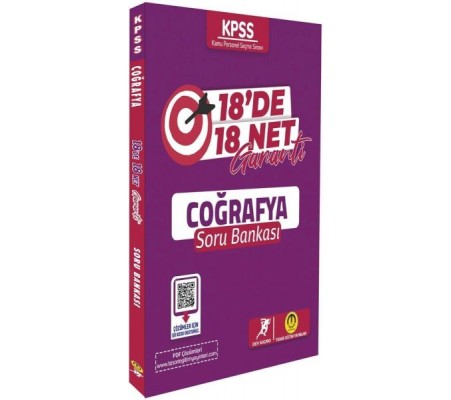 Tasarı Yayınları KPSS Coğrafya 18 de 18 Net Garanti Soru Bankası